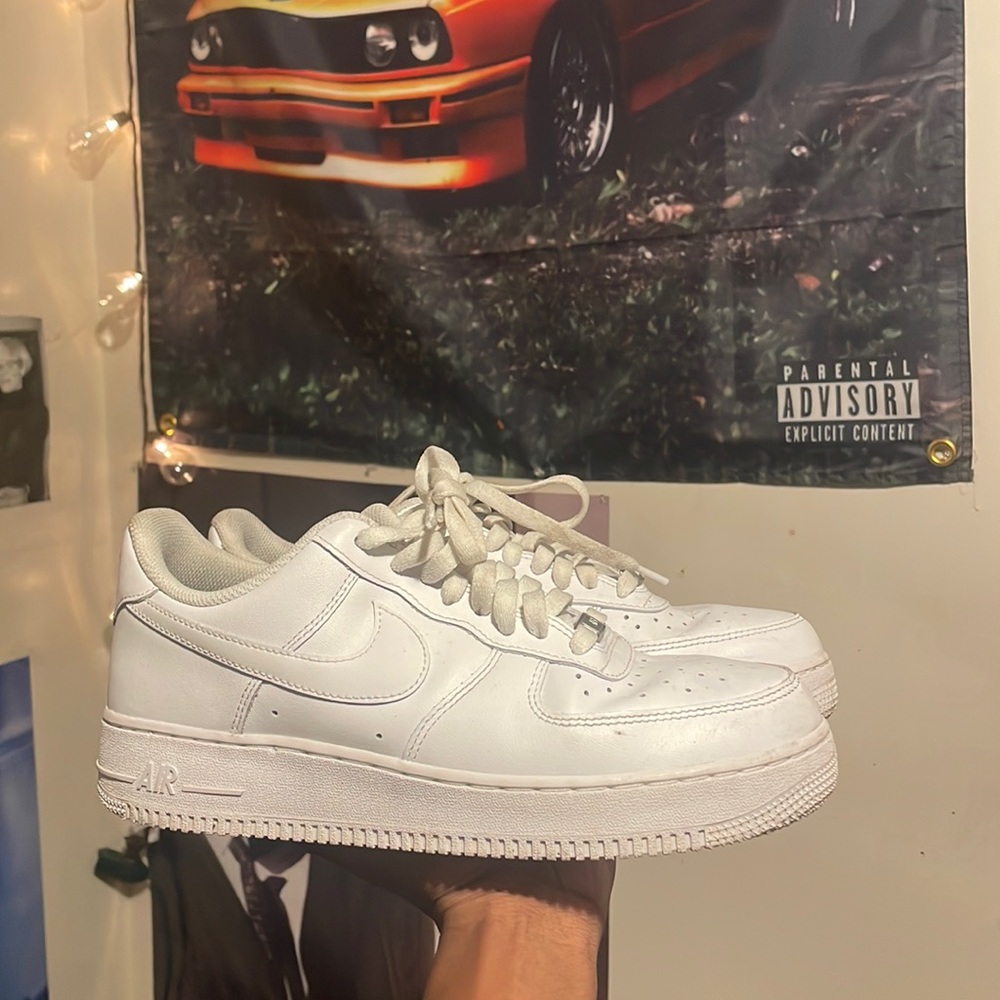 creased up but kinda white air forces